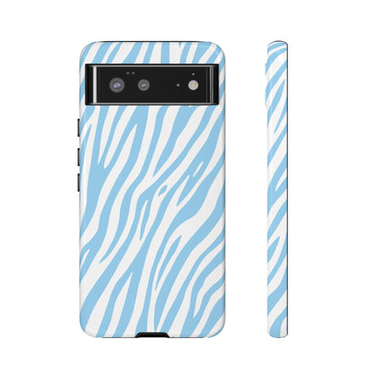 Sky Blue Tiger Print Phone Case
