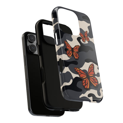 Phone Case - Black & Orange Butterfly Camo Phone Case