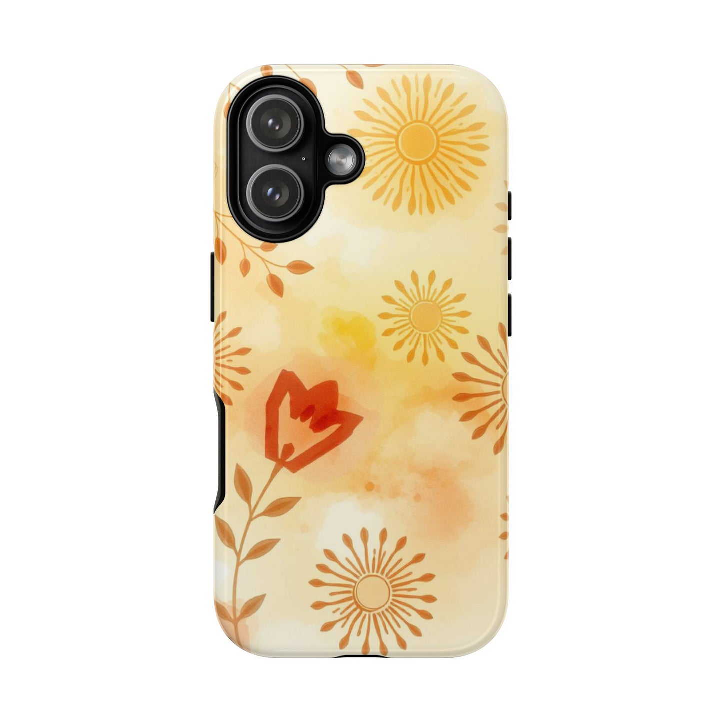 iPhone 17 / Glossy Phone Case - Boho Chic Watercolour Pattern Phone Case