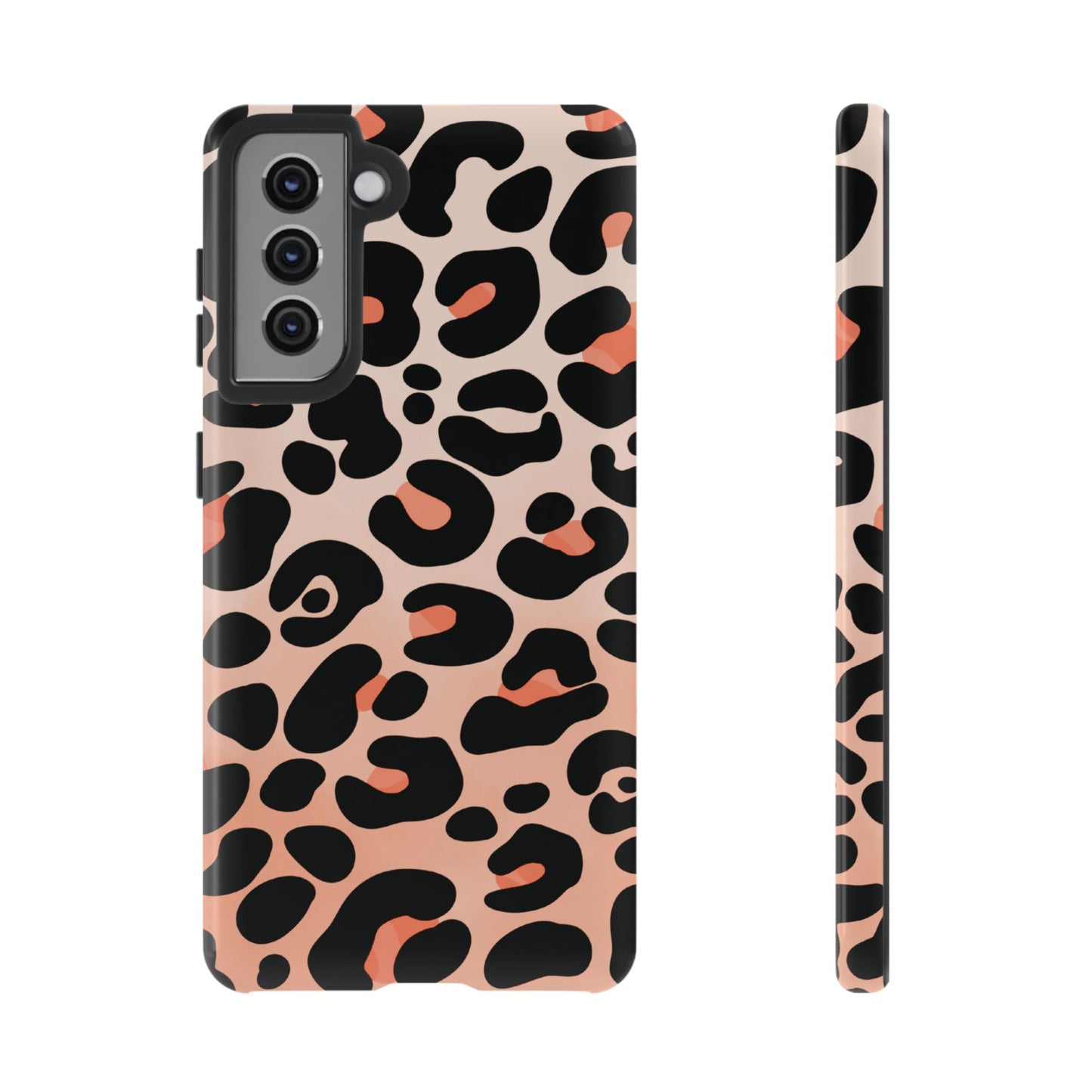 Elegant Peach Leopard Print Phone Case