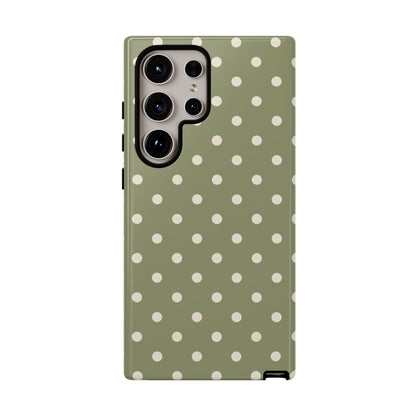 Green & White Dot Pattern Phone Case