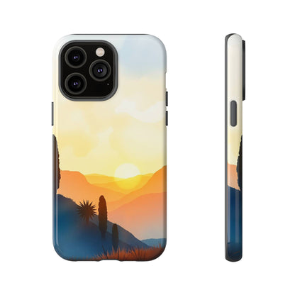 iPhone 14 Pro Max / Glossy Phone Case - Watercolour Sunset Design Phone Case
