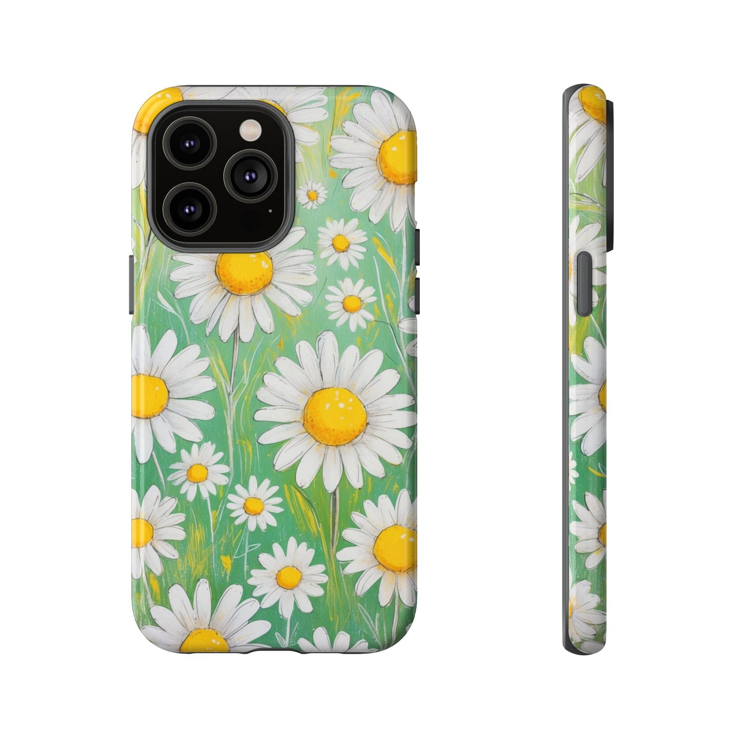 iPhone 14 Pro Max / Glossy Phone Case - Daisies Floral Pattern 4 Phone Case