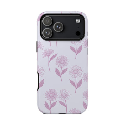 Pretty Lilac Daisy Pattern Phone Case