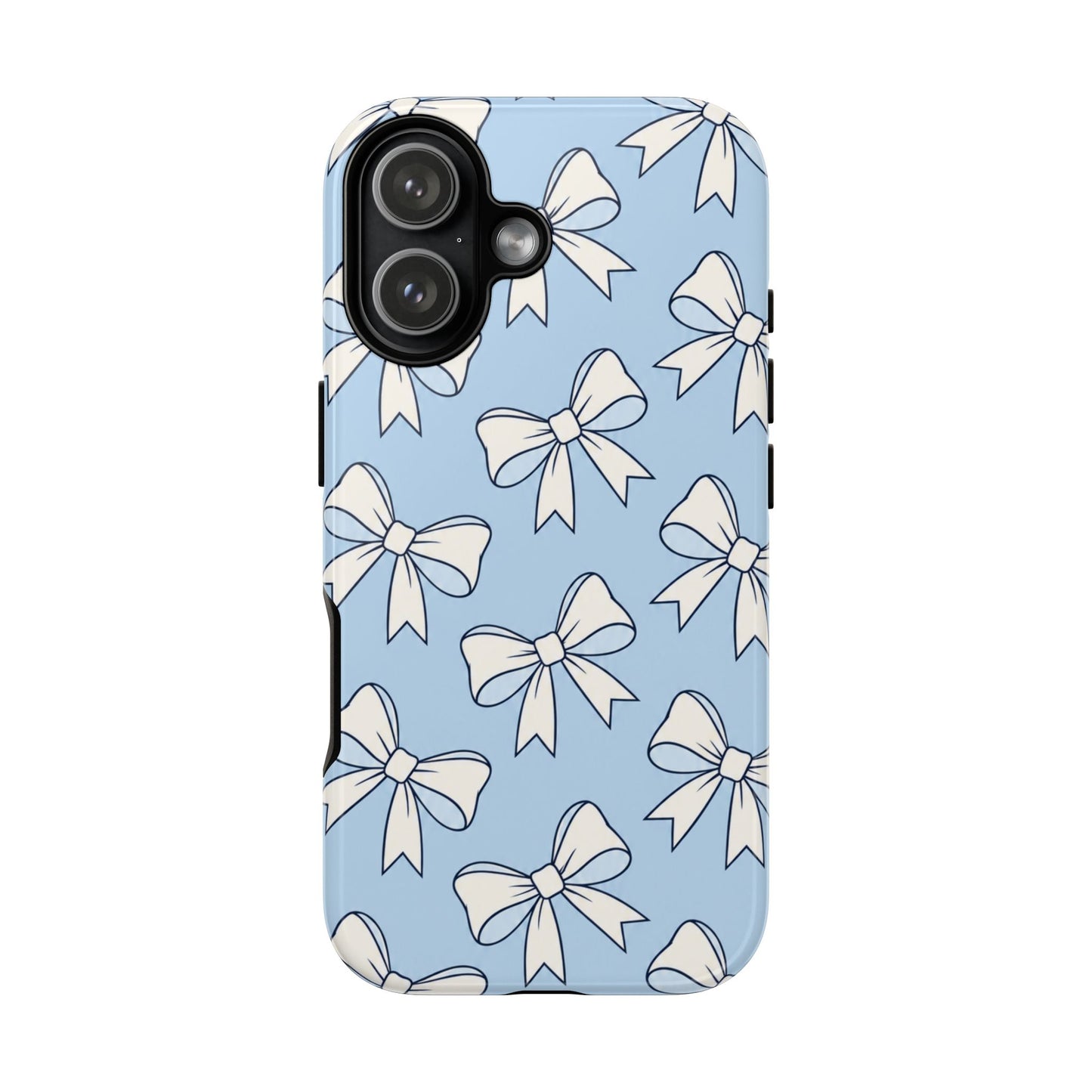 Chic Powder Blue Bow Pattern Phone Case