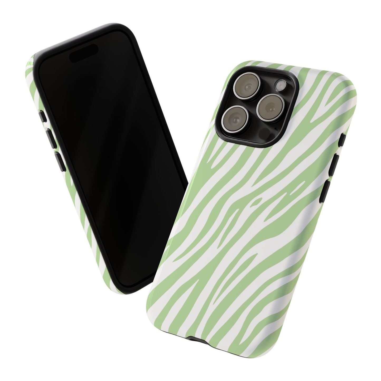 Mint Tiger Print Phone Case