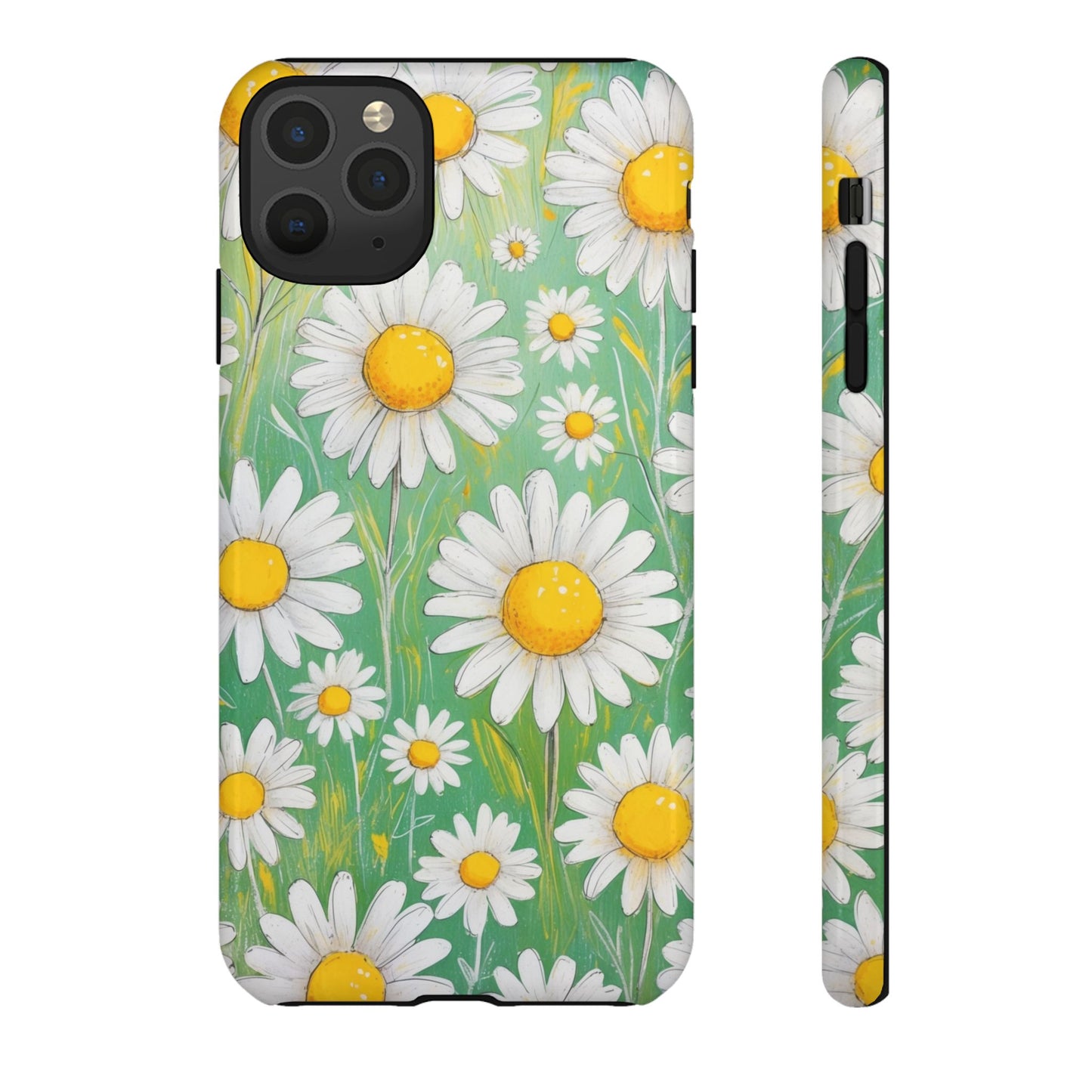 iPhone 11 Pro Max / Glossy Phone Case - Daisies Floral Pattern 4 Phone Case