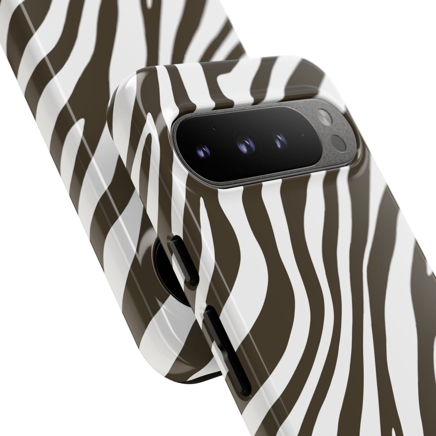 Modern Mocha Zebra Print Phone Case