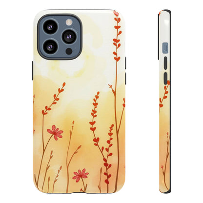Boho Chic Watercolour Wildflower Dusk Pattern Phone Case - Multicolor Phone Case - iPhone 13 Pro Max / Glossy