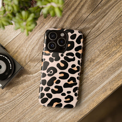 Elegant Peach Leopard Print Phone Case