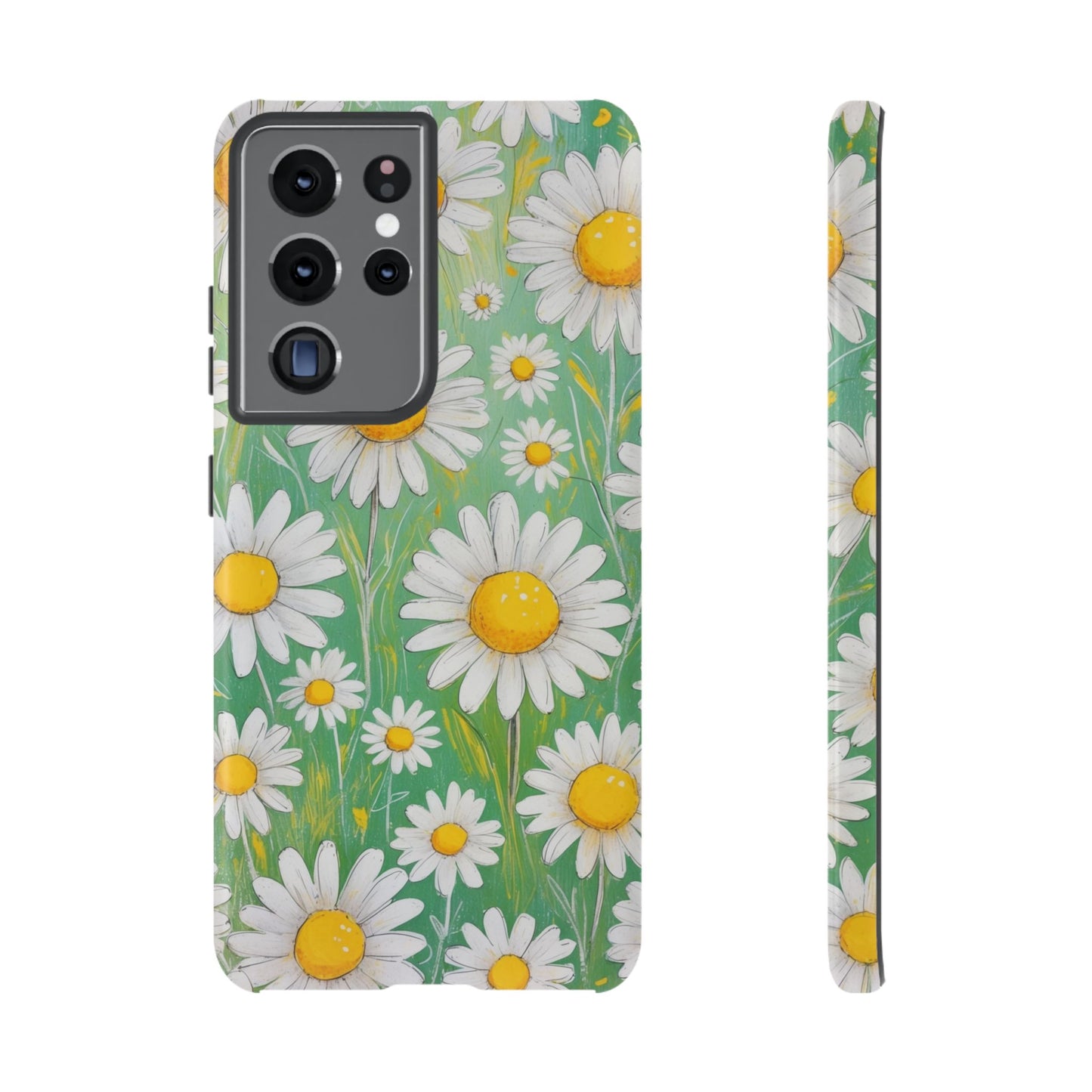 Samsung Galaxy S21 Ultra / Glossy Phone Case - Daisies Floral Pattern 4 Phone Case