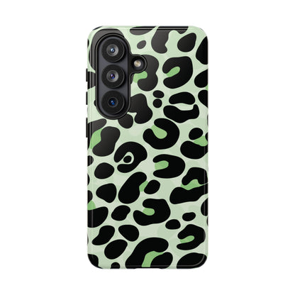 Chic Sage Leopard Print Phone Case
