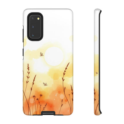 Samsung Galaxy S20 / Glossy Phone Case - Boho Chic Watercolour Wildflower Pattern Phone Case