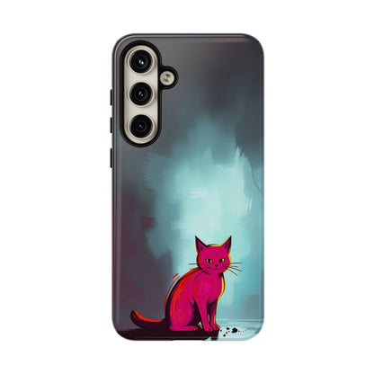 Pop Art Moody Cat Design Phone Case - Multicolor Phone Case - Samsung Galaxy S24 Plus / Glossy