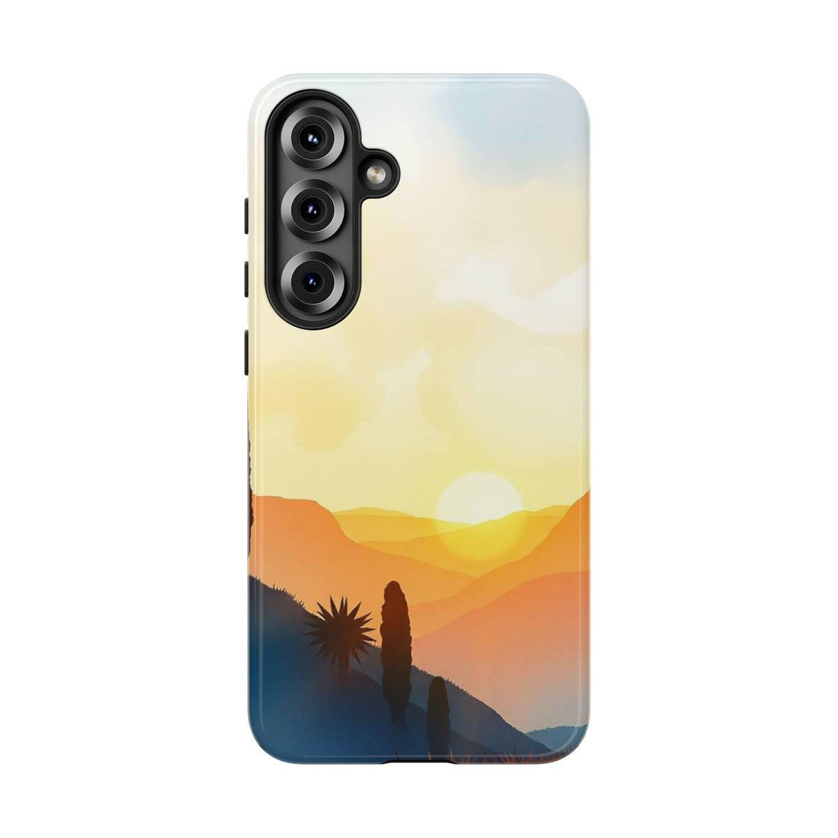 Watercolour Sunset Design Phone Case - Multicolor Phone Case - Samsung Galaxy S25 Plus / Glossy