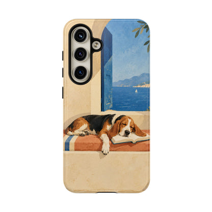 Basset Hound Unfinished Chapter Phone Case - Multicolor Phone Case - Samsung Galaxy S24 / Glossy