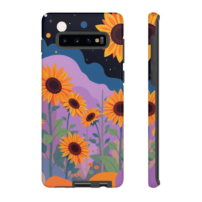 Samsung Galaxy S10 Plus / Glossy Phone Case - Surreal Sunflower Design Phone Case