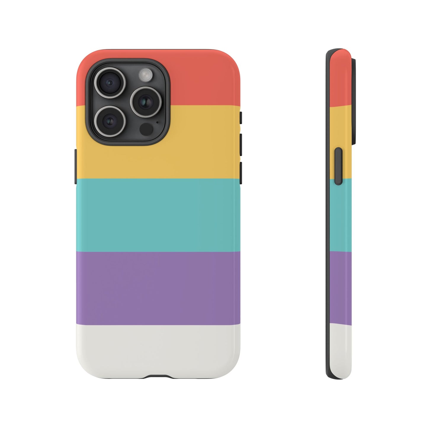 Pastel Rainbow Stripe Pattern Phone Case - Phone Case - iPhone 15 Pro Max / Glossy