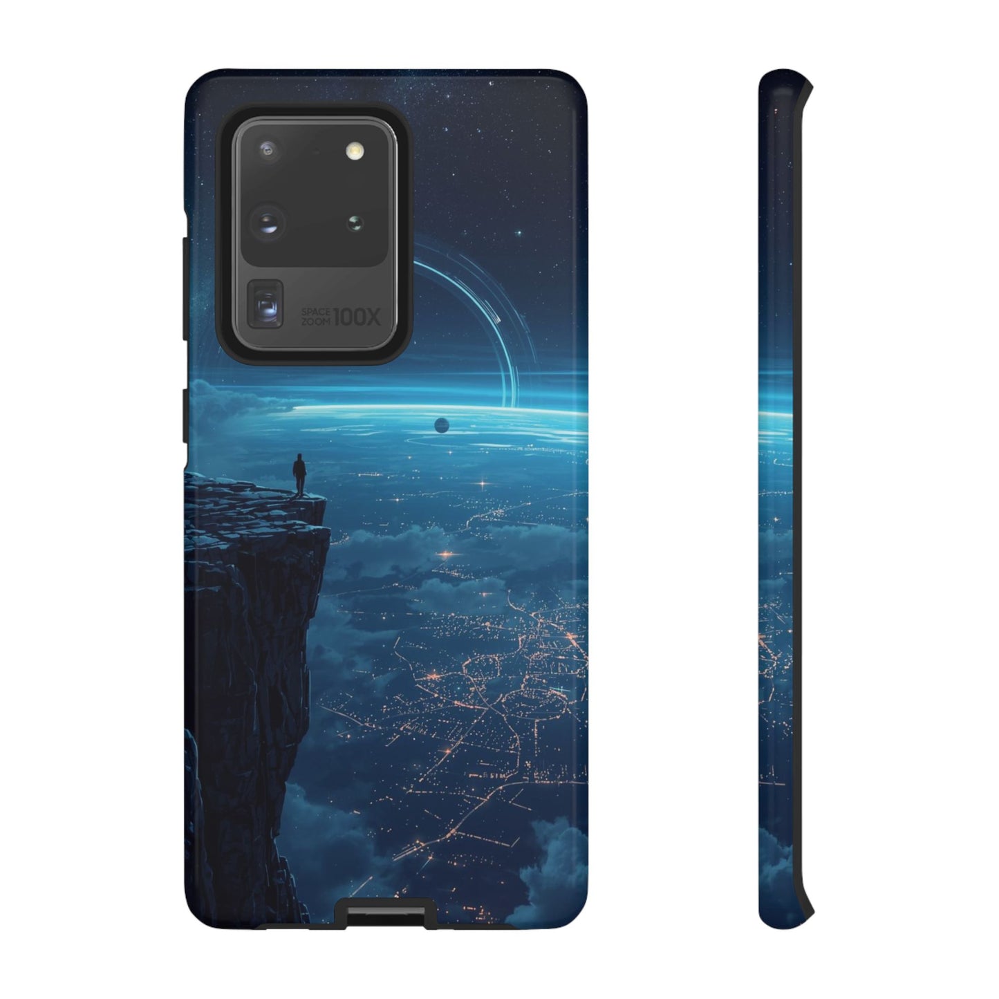 Samsung Galaxy S20 Ultra / Glossy Phone Case - Orbital Ring Horizon Sci-fi Phone Case