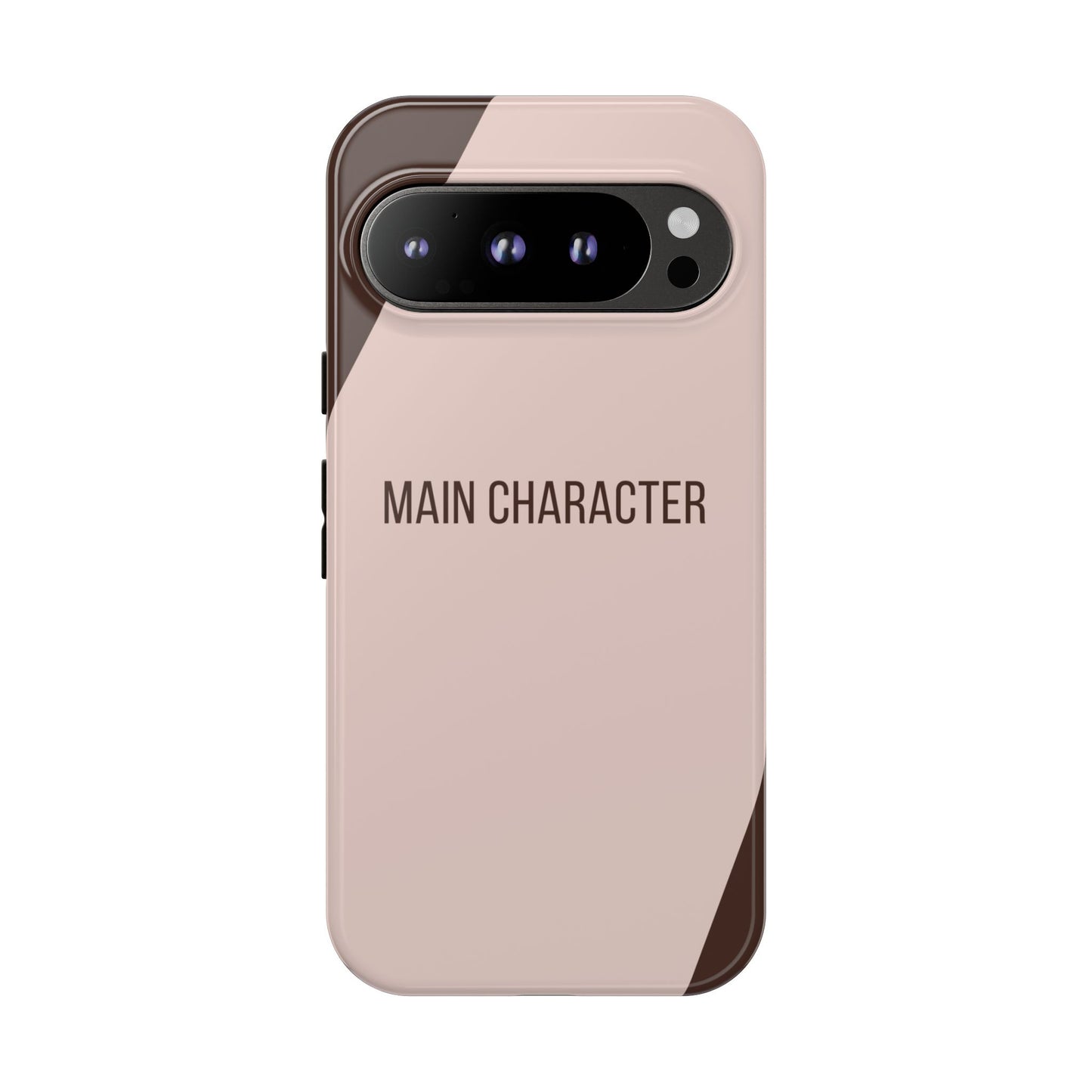 Google Pixel 9 Pro / Glossy Phone Case - Sassy Statement Case ’Main Character’ in Pink & Brown