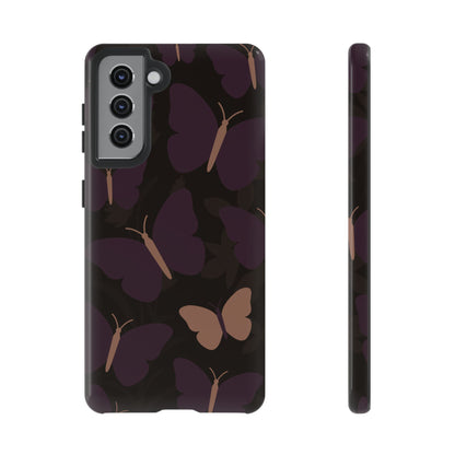 Minimalist Purple Butterfly Pattern Phone Case - Purple Phone Case - Samsung Galaxy S21 / Glossy