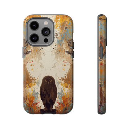 iPhone 14 Pro / Glossy Phone Case - Abstract Owl Design Phone Case