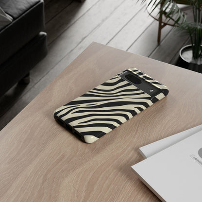 Modern Neutral Zebra Print Phone Case