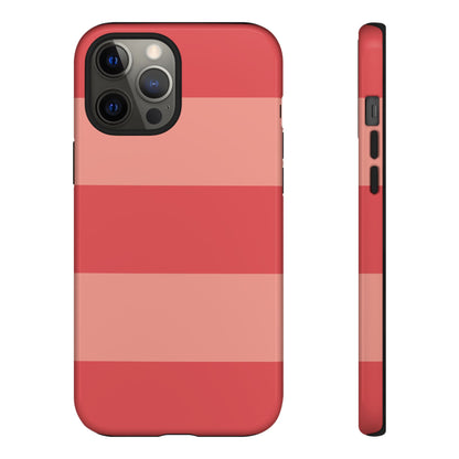 iPhone 12 Pro Max / Glossy Phone Case - Pink Horizontal Stripe Pattern Phone Case