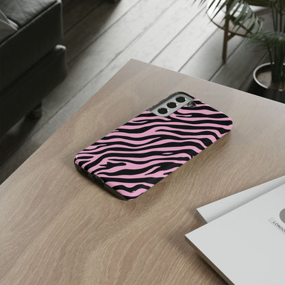 Stylish Blush Zebra Print Phone Case
