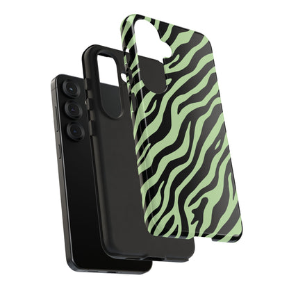 Stylish Mint Zebra Print Phone Case