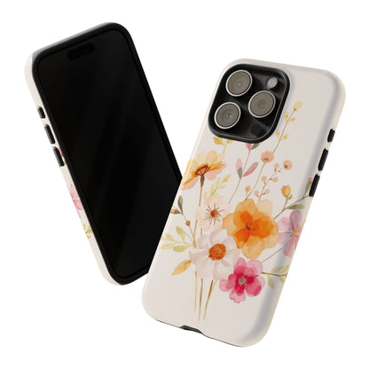 Boho Chic Watercolour Flower Pattern Phone Case - Multicolor Phone Case