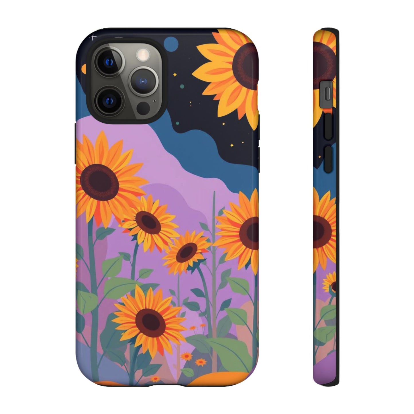 iPhone 12 Pro / Glossy Phone Case - Surreal Sunflower Design Phone Case