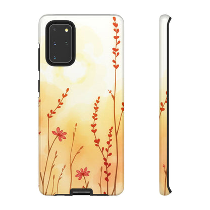 Boho Chic Watercolour Wildflower Dusk Pattern Phone Case - Multicolor Phone Case - Samsung Galaxy S20+ / Glossy
