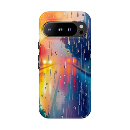 Electric Rain Watercolour Design Phone Case - Multicolor Phone Case - Google Pixel 9 Pro / Glossy