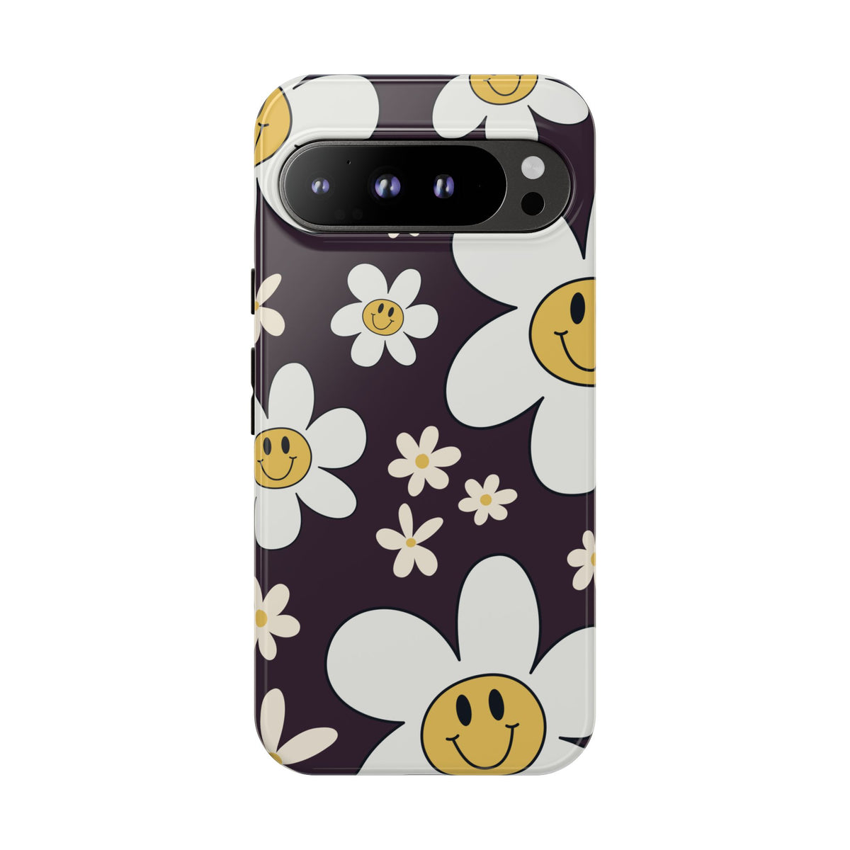 Fun Retro Daisy Pattern with Purple Background Phone Case - Purple Phone Case - Google Pixel 9 Pro XL / Glossy