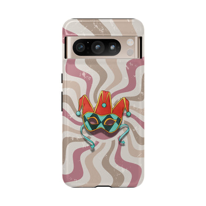 Venetian Jester Mask – Pink Retro Soft Revival Phone Case - Pink Phone Case - Google Pixel 8 Pro / Glossy