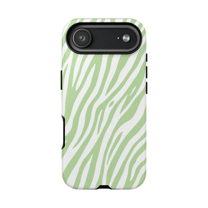 Mint Tiger Print Phone Case