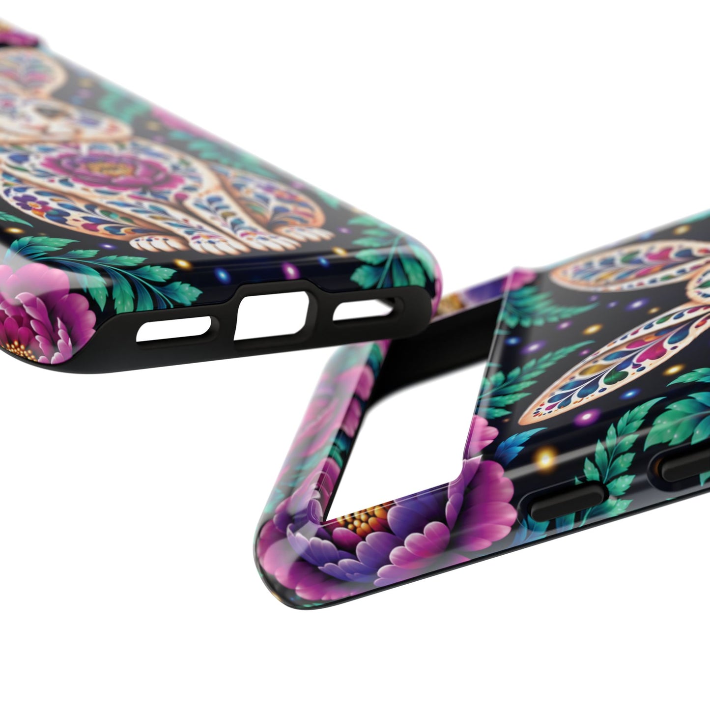 Cute Purple and Teal Calavera Bunny Phone Case - Multicolor Phone Case