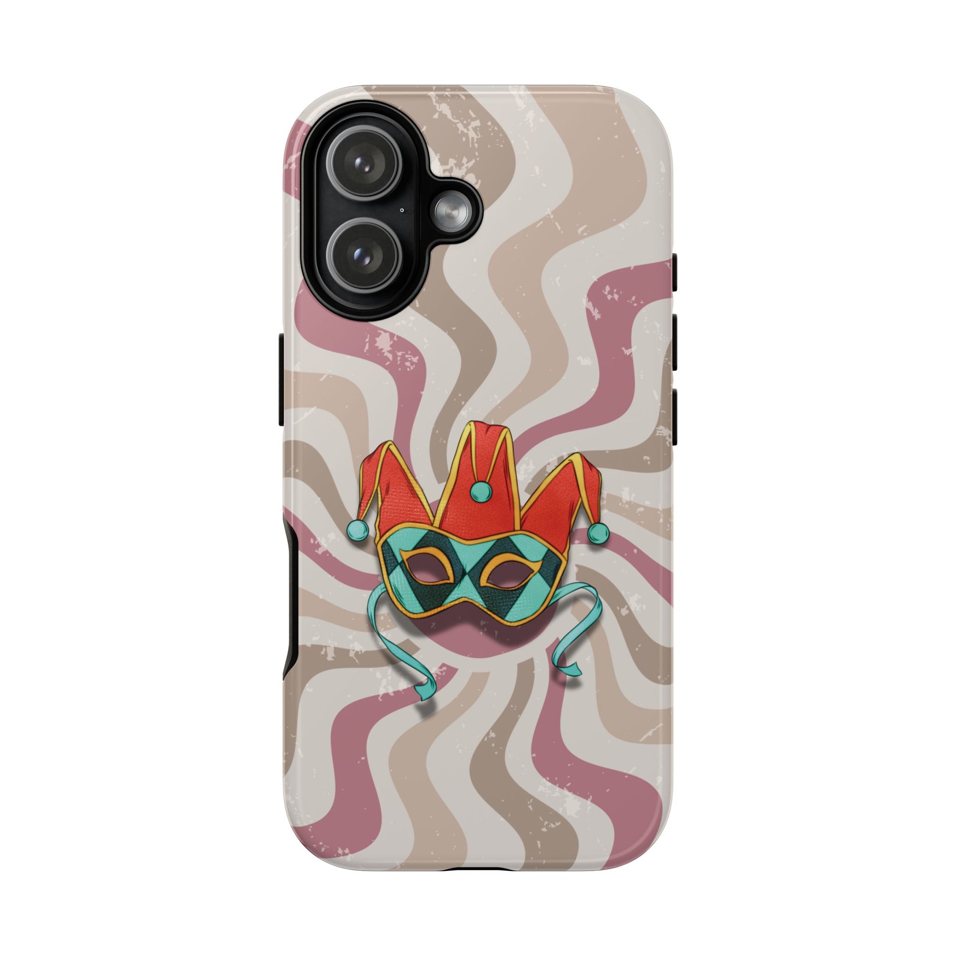 Venetian Jester Mask – Pink Retro Soft Revival Phone Case - Pink Phone Case - iPhone 17 / Glossy