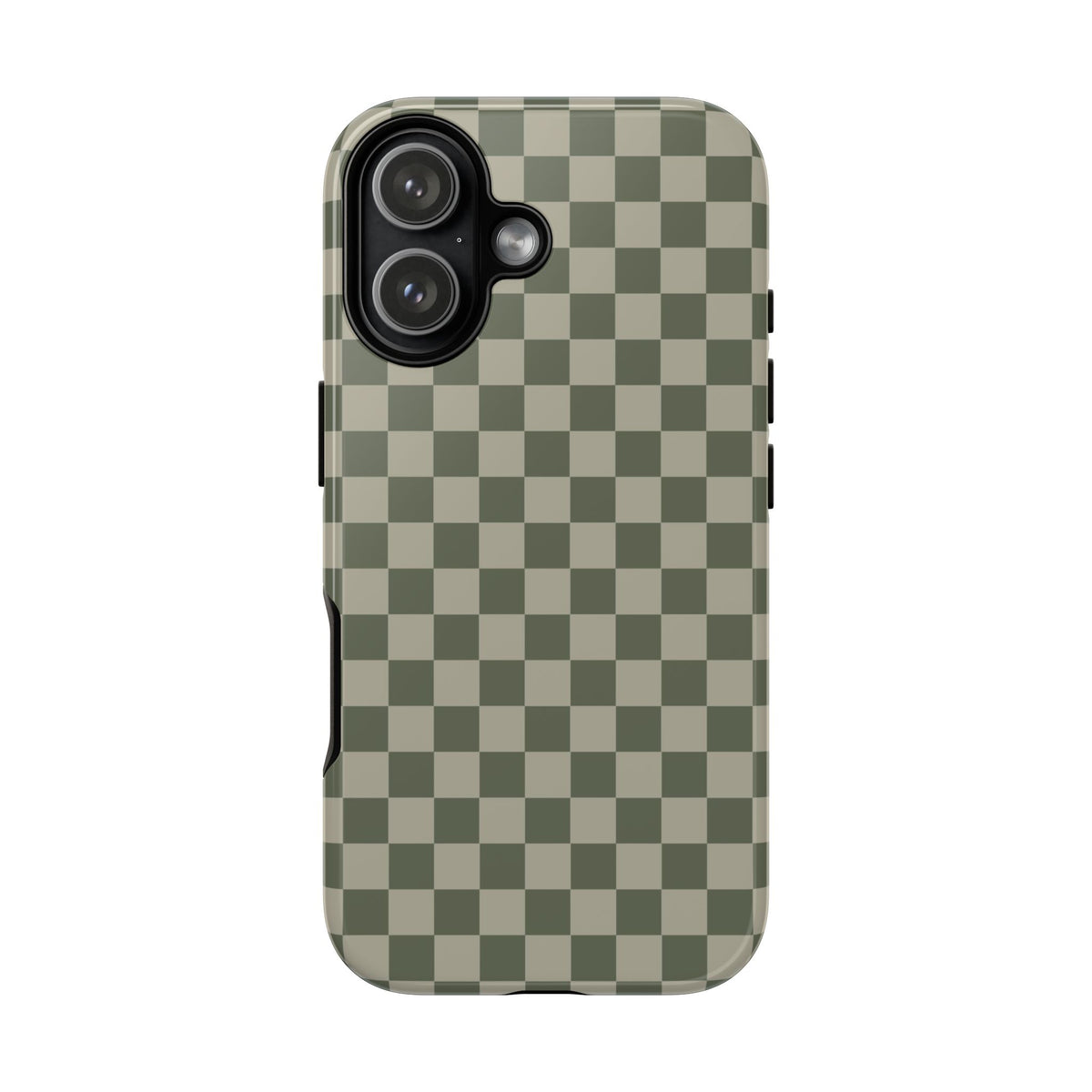 Bold Olive Green Checked Pattern Phone Case - Green Phone Case - iPhone 17 / Glossy