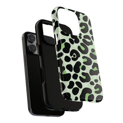 Chic Sage Leopard Print Phone Case