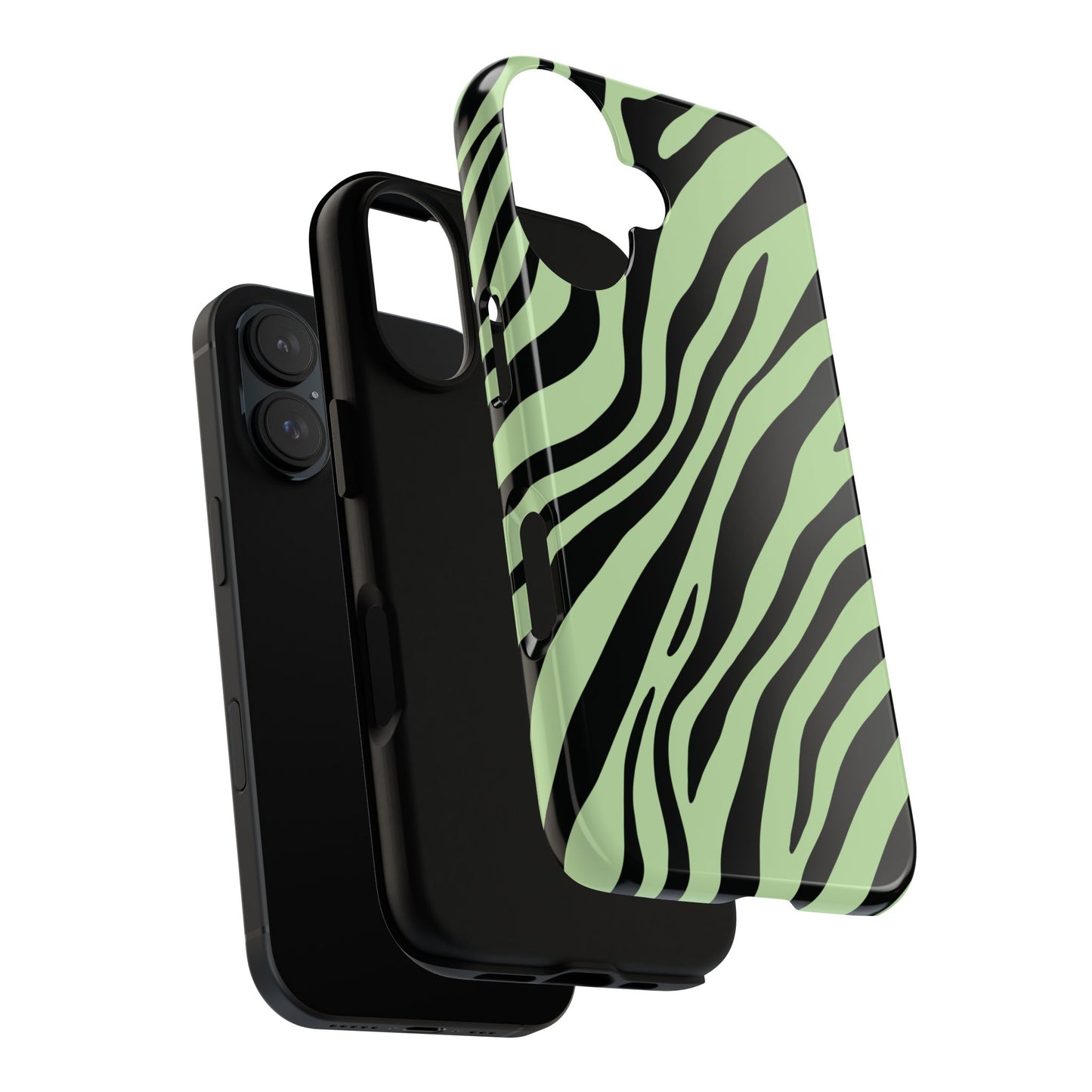 Modern Mint Zebra Print Phone Case