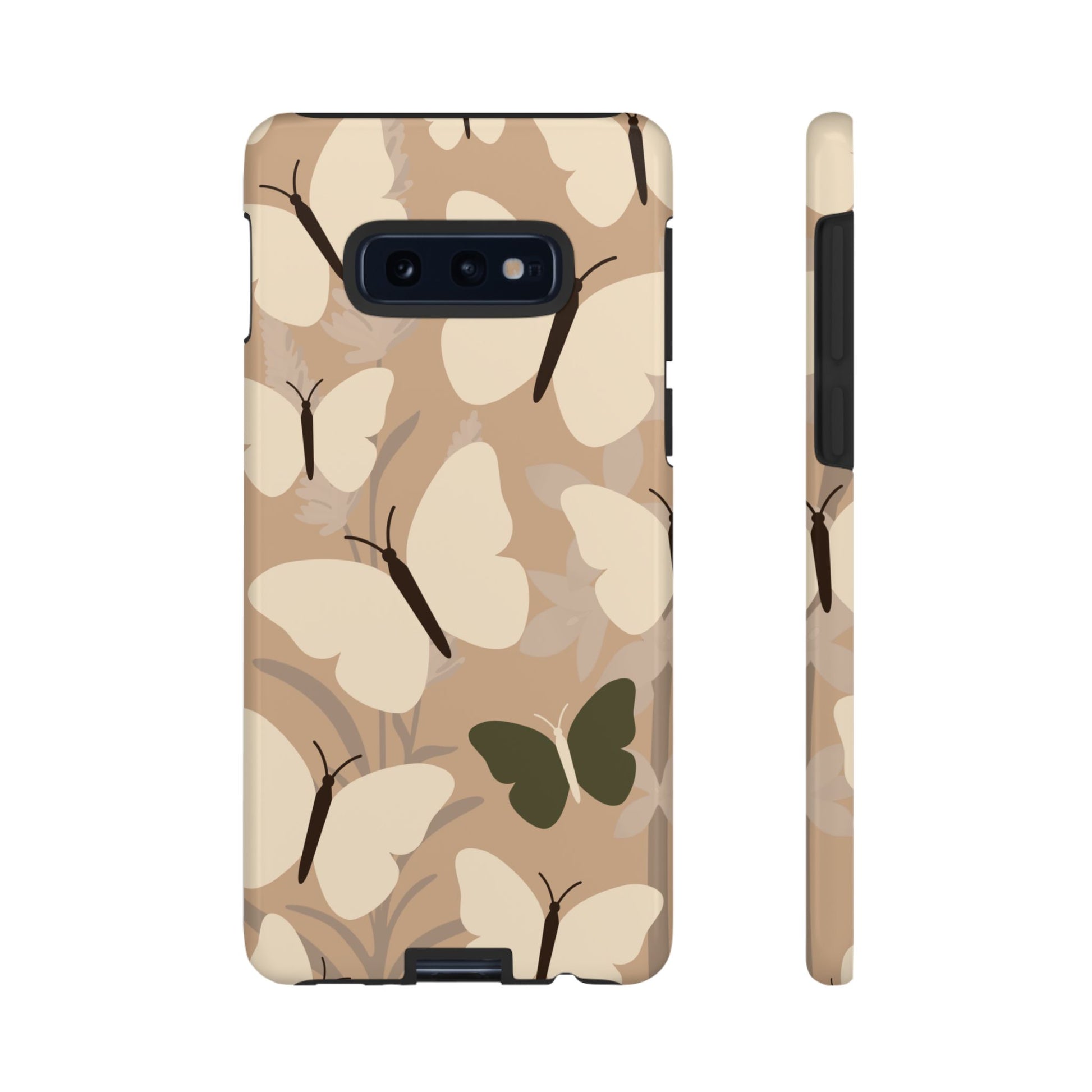 Phone Case - Minimalist Beige Butterfly Pattern Phone Case