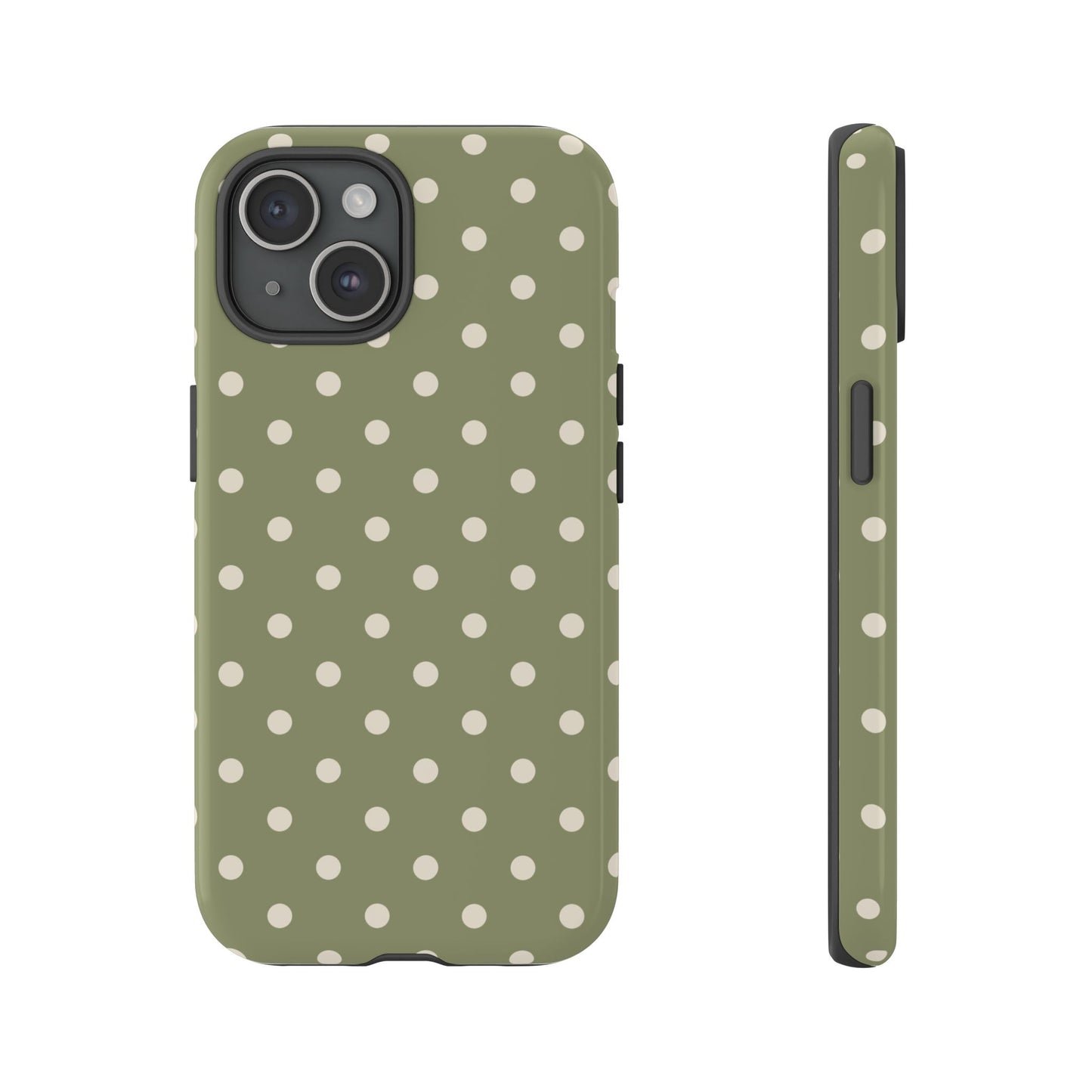 Green & White Dot Pattern Phone Case
