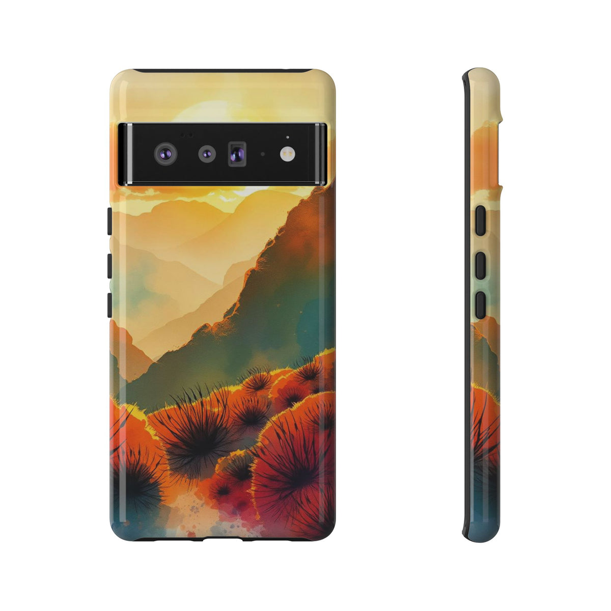 Ideallic Watercolour Sunset Design Phone Case - Multicolor Phone Case - Google Pixel 6 Pro / Glossy