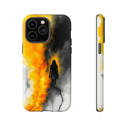 iPhone 14 Pro Max / Glossy Phone Case - Watercolour Gothic Silhouette of a Woman Phone Case