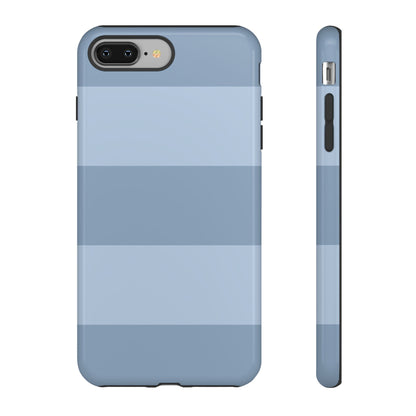 Light Blue Horizontal Stripe Pattern Phone Case - Blue Phone Case - iPhone 8 Plus / Glossy