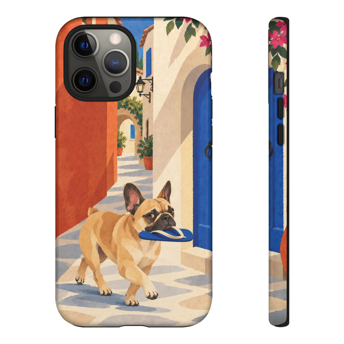 French Bulldog Quiet Lane Phone Case - Multicolor Phone Case - iPhone 12 Pro Max / Glossy