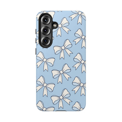 Chic Powder Blue Bow Pattern Phone Case