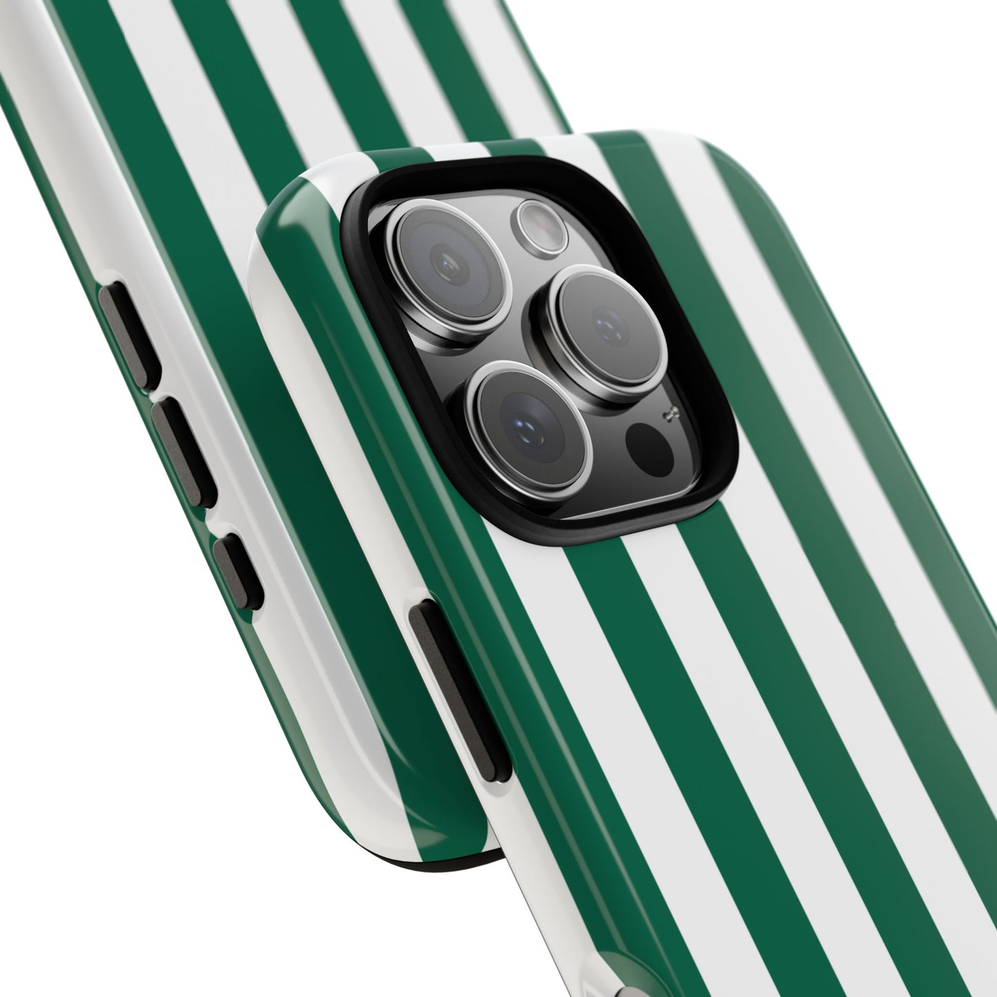 Phone Case - Simple Green & White Stripe Pattern Phone Case